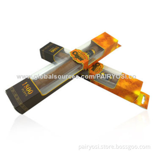 Disposable e cigar-1800 puffs with soft suction nozzle, color box packing with display box